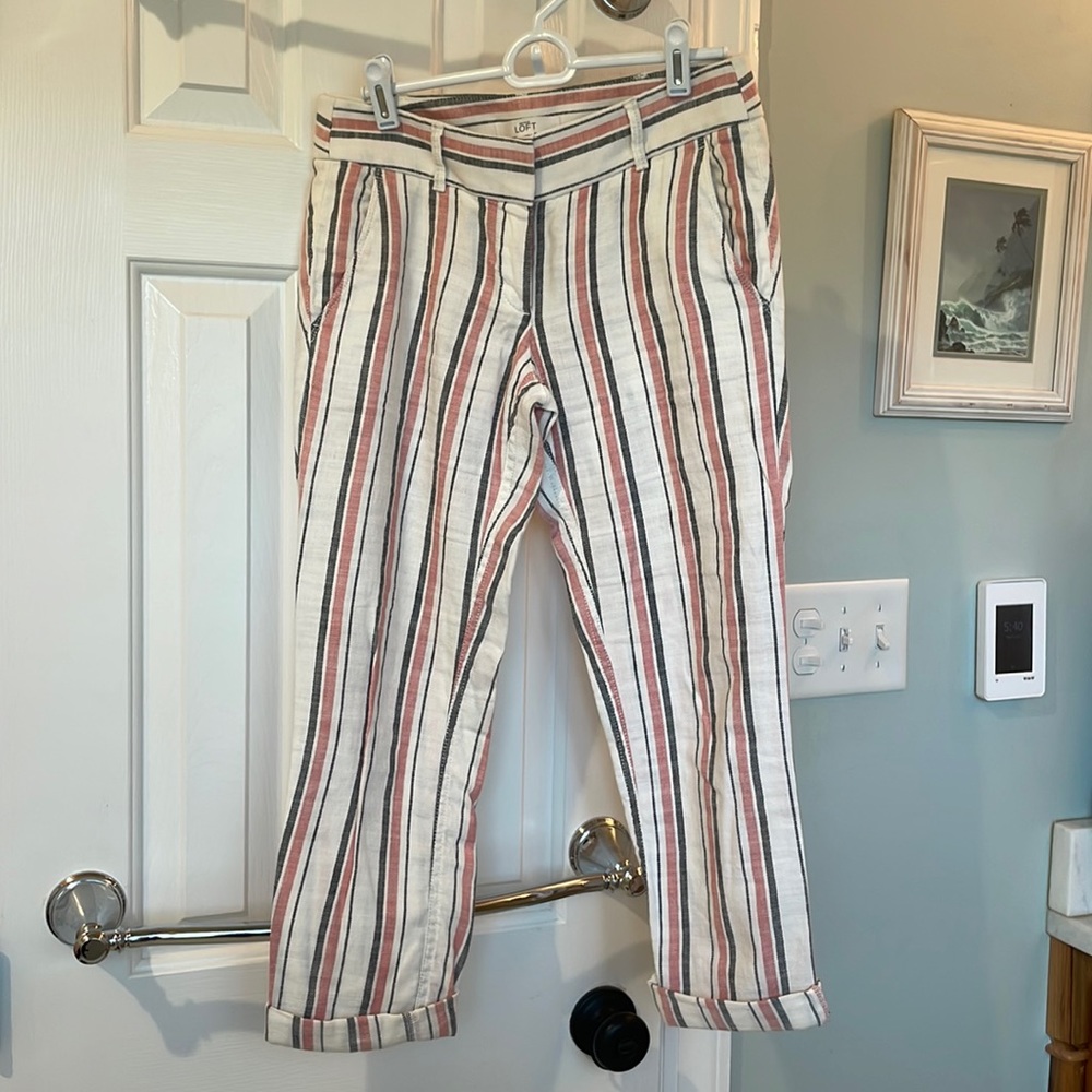 Loft cotton linen pants